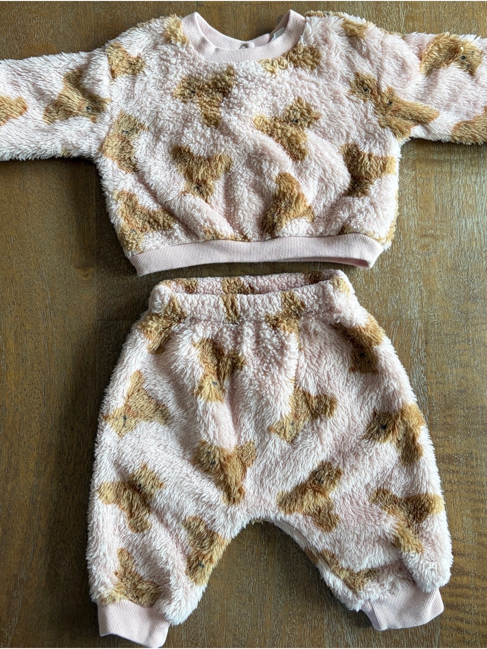 Baby GAP Plush Two-Piece Teddy Bear Set in Light Pink and Tan